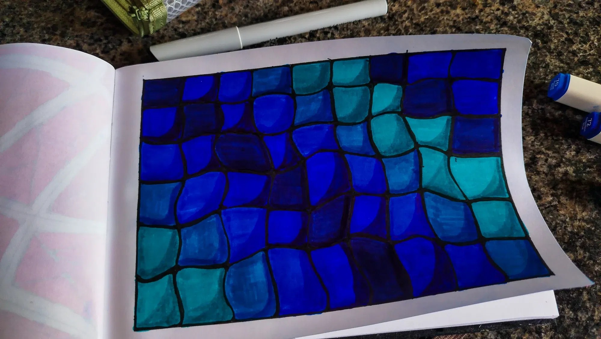 Sunday Zentangle | Blue Hues