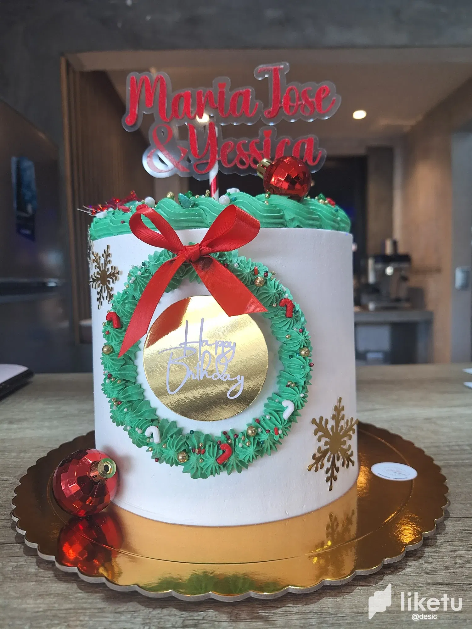 Celebrating the birthday of the girls at the gym