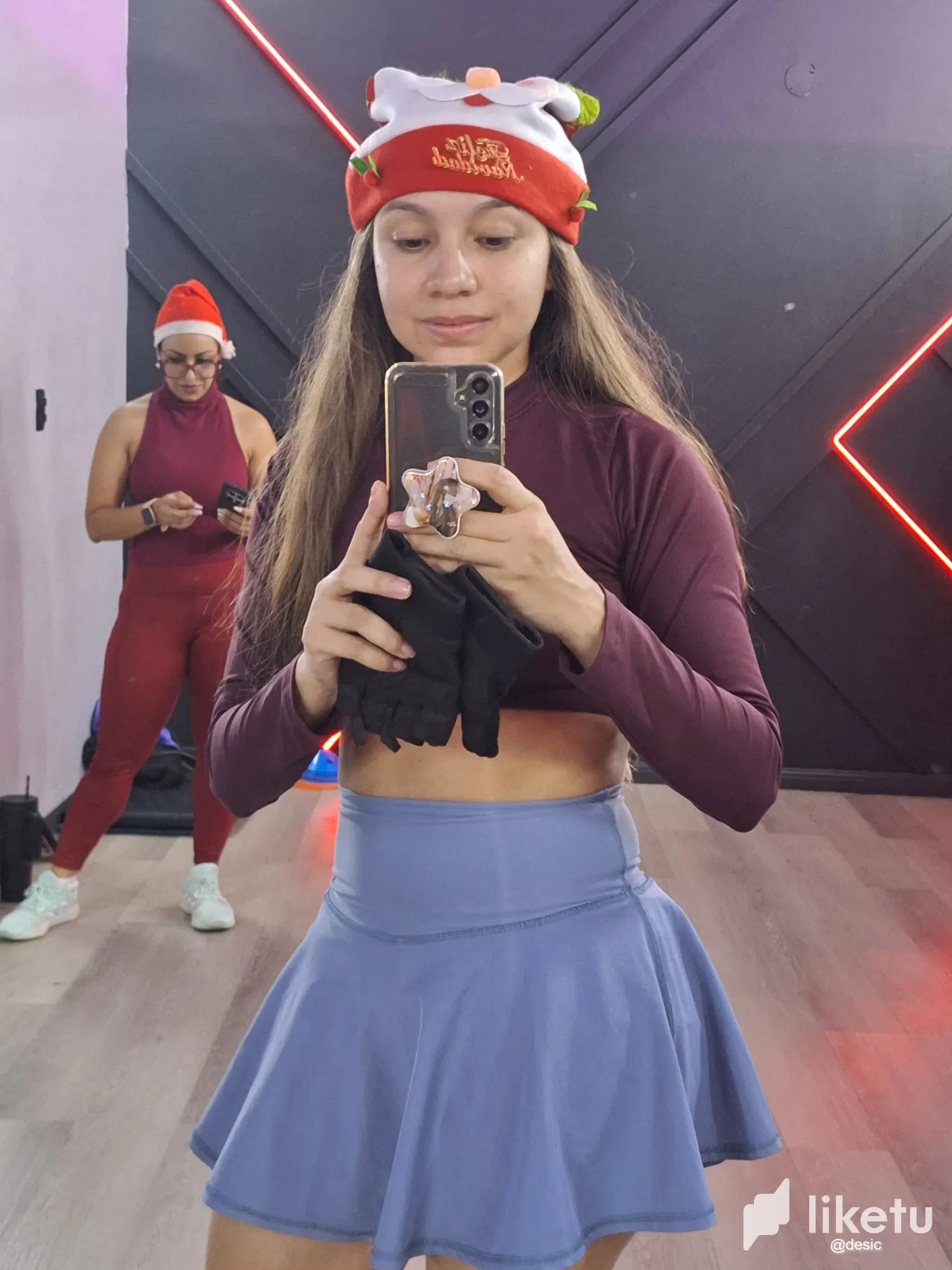 Celebrating the birthday of the girls at the gym