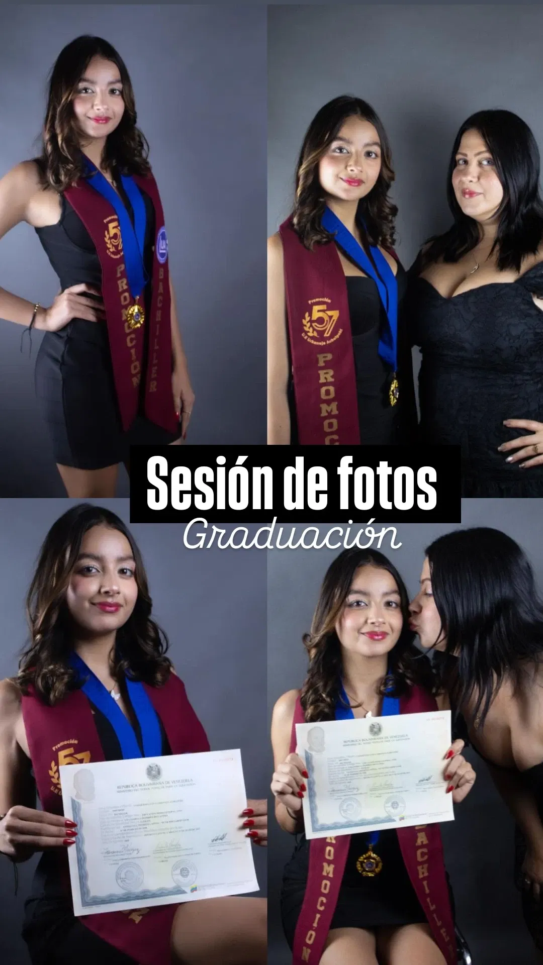 Sesión de fotos de graduación 🎓💙