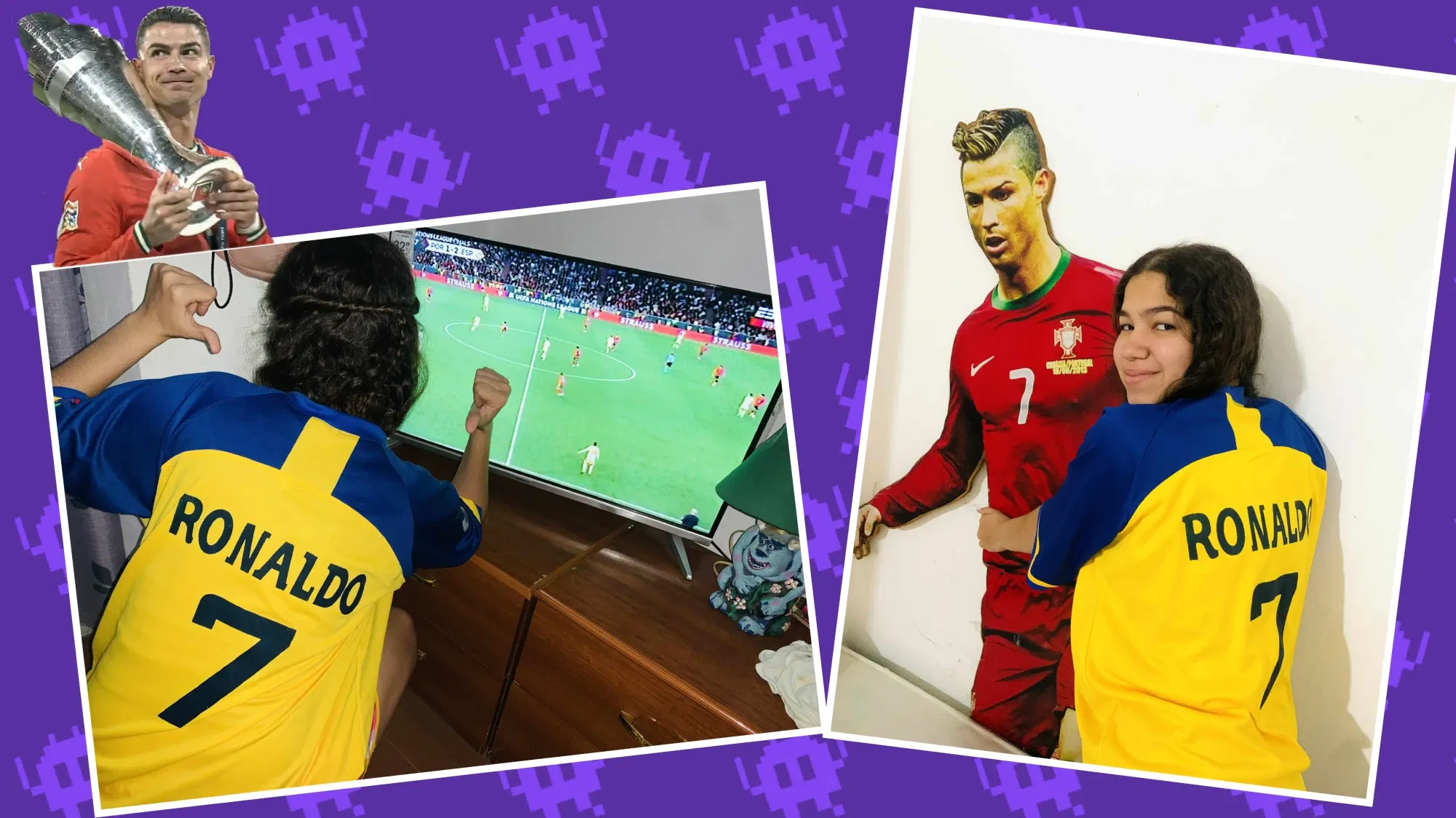  (Esp-Ing) "Viendo la final de la Nations League junto a mi linda hermana.❤️⚽"/ "Watching the Nations League final with my beautiful sister. ❤️☺️"