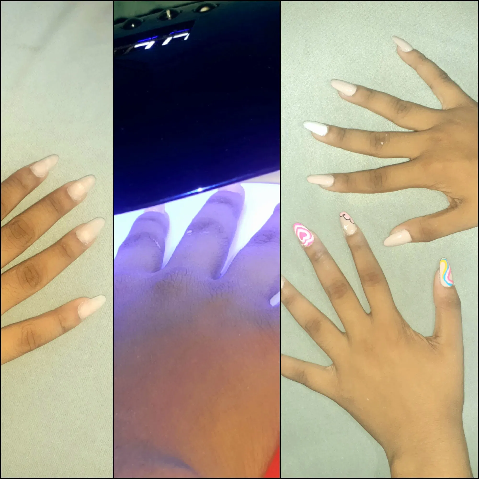 Manicura que le hizo Orismar a mi sobrina Aurimar Esp/Eng]