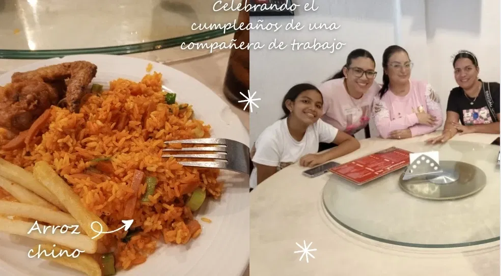 [ESP/ENG] Celebrando con un almuerzo el cumpleaños de una compañera de trabajo / Celebrating a Coworker's Birthday with Lunch
