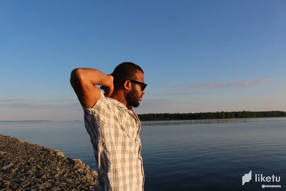 At the beach in Haparanda, Sweden