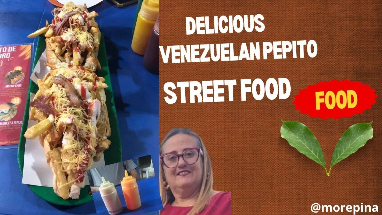 Delicioso Pepito Venezolano en el punto de la morocha, C.A, Comida callejera [ESP/ENG]