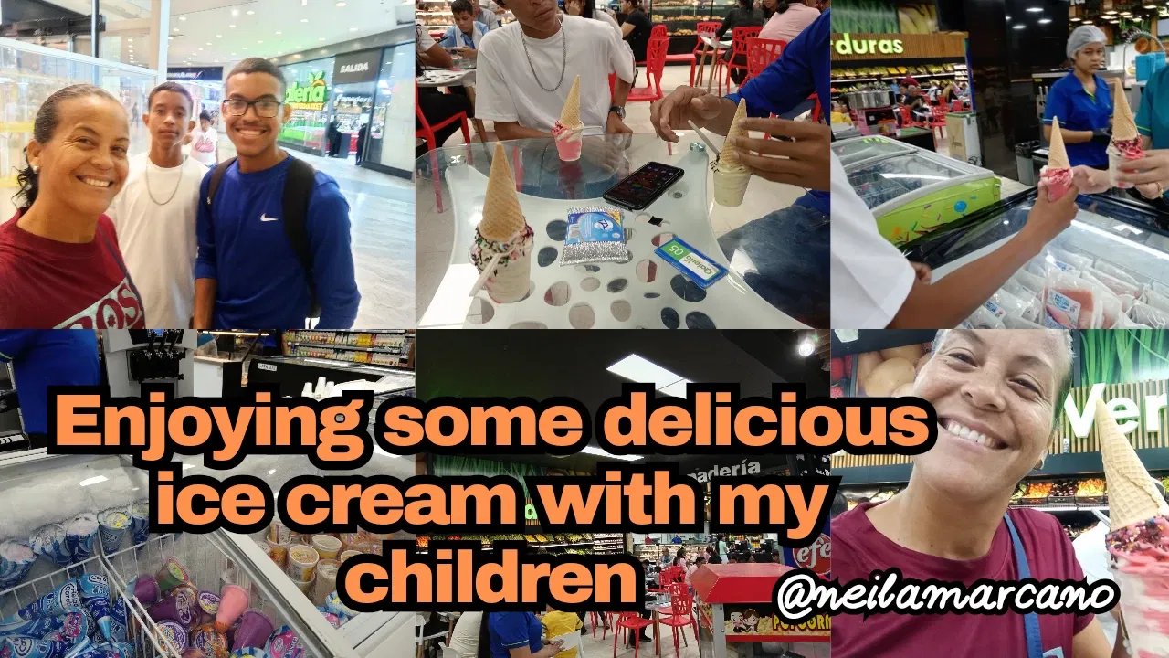 Enjoying some delicious ice cream with my children [🇺🇸/🇪🇸] 