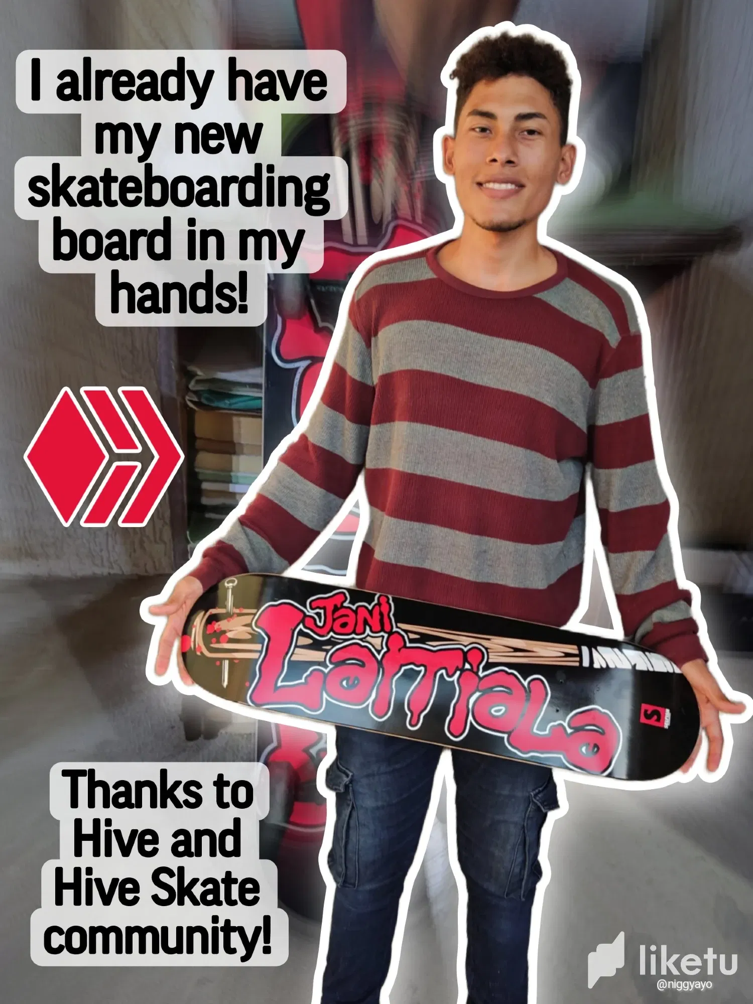 I already have my new skateboarding board in my hands thanks to Hive and Hive Skate community!