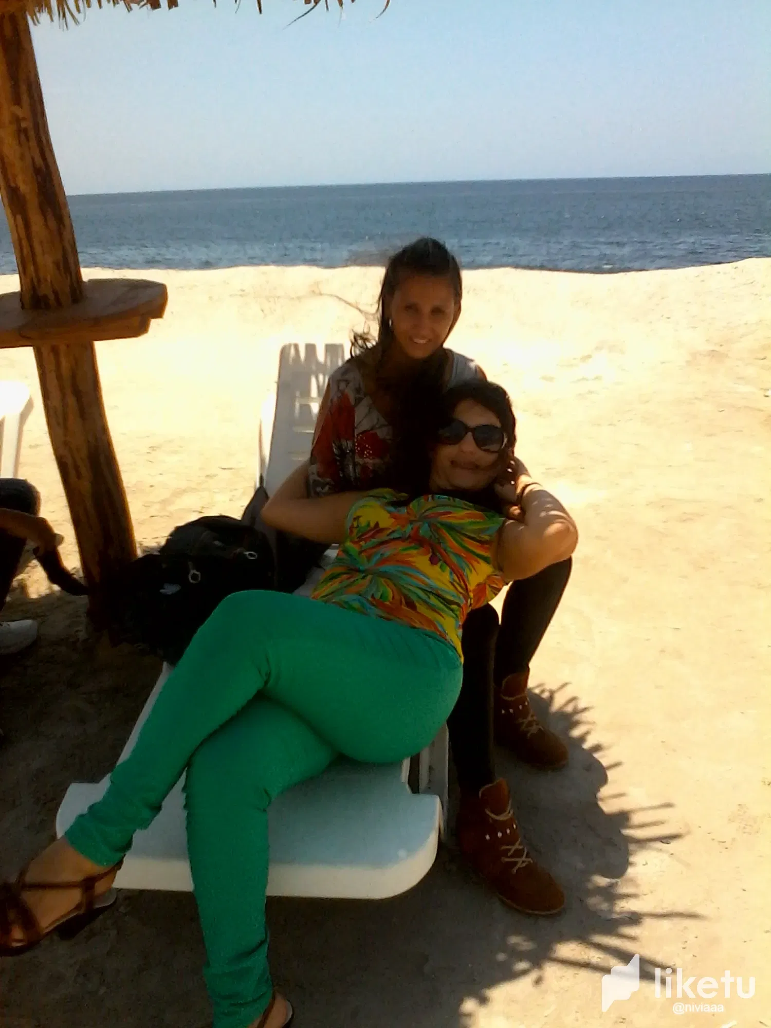 Artificial beach in the Malecon of Havana