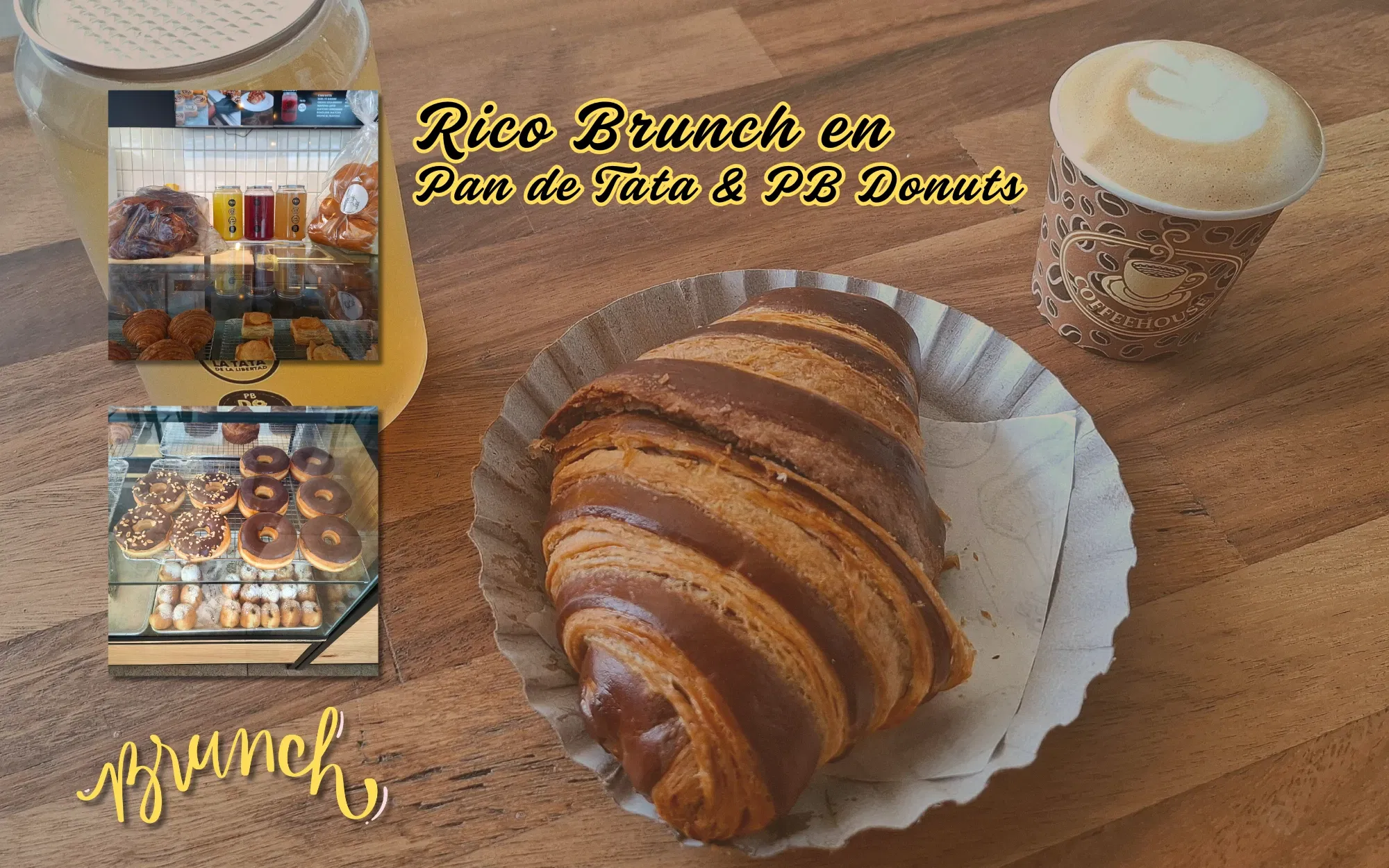 Rico brunch en pequeña sucursal de Pan de Tata & PB Donuts en Lechería 🥐☕️ ES|ENG
